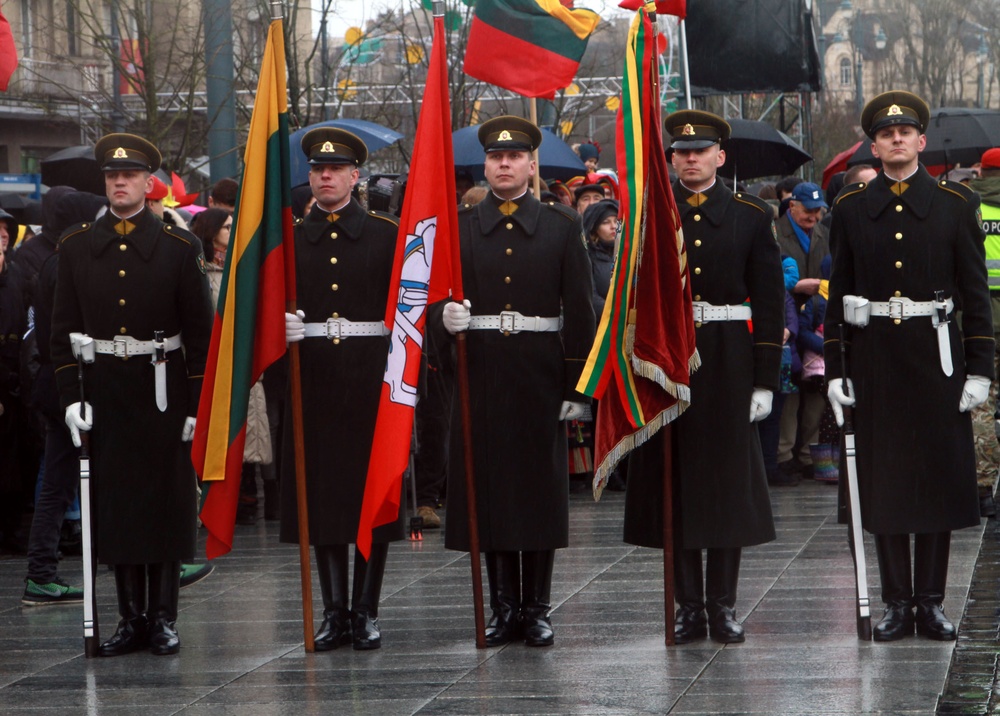 1/9 Cav participates in Lithuanian Independence Day parade and flag ceremony