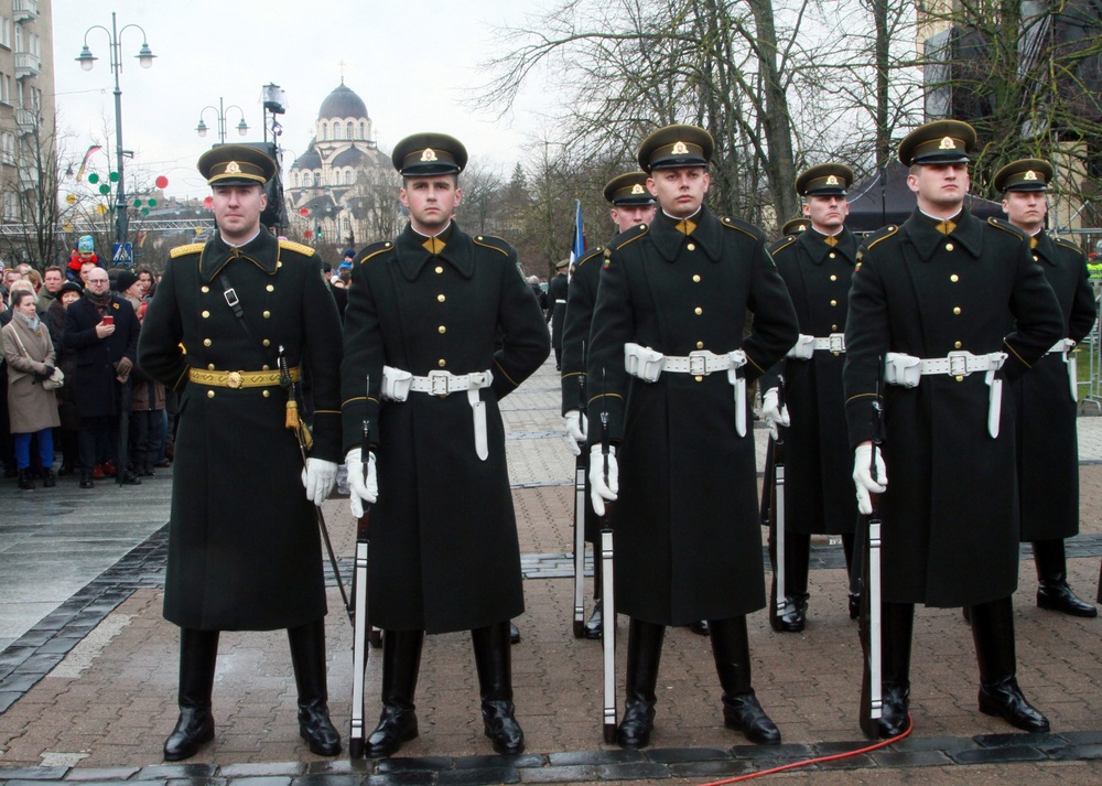 1/9 Cav participates in Lithuanian Independence Day parade and flag ceremony