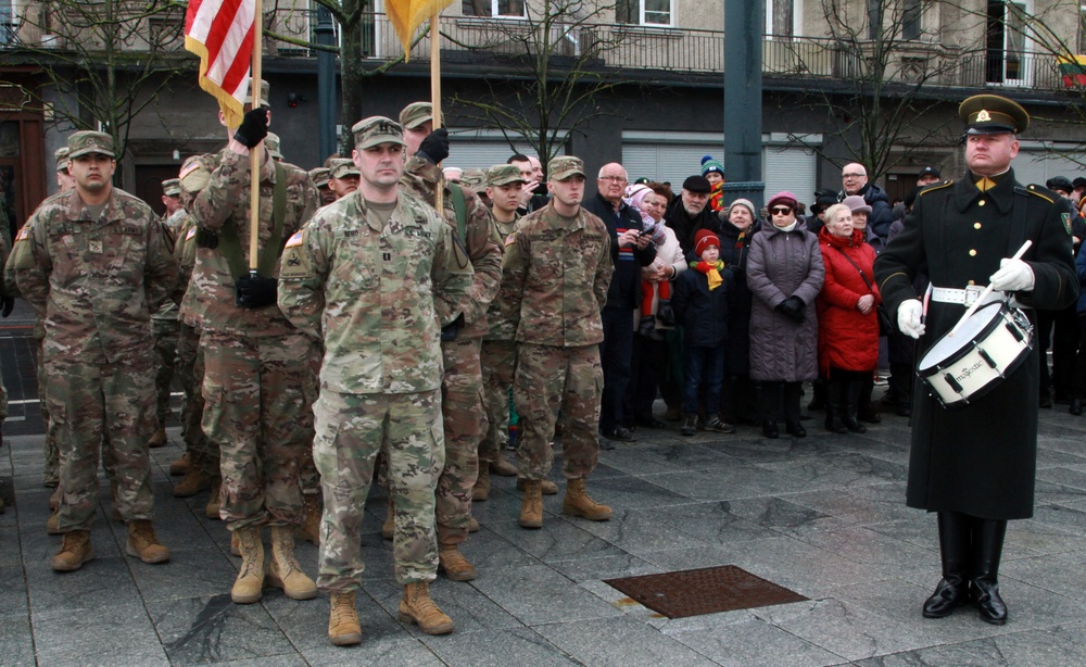 1/9 Cav participates in Lithuanian Independence Day parade and flag ceremony