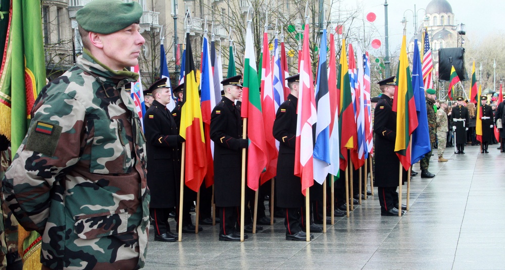 1/9 Cav participates in Lithuanian Independence Day parade and flag ceremony