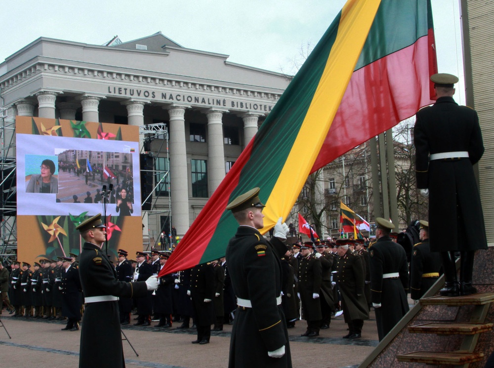 1/9 Cav participates in Lithuanian Independence Day parade and flag ceremony