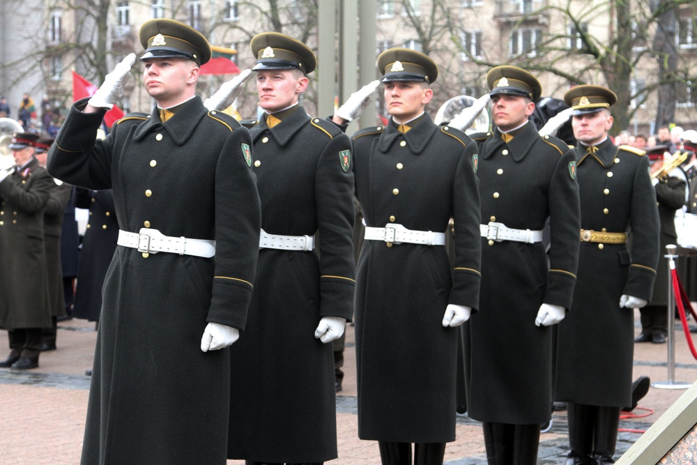 1/9 Cav participates in Lithuanian Independence Day parade and flag ceremony