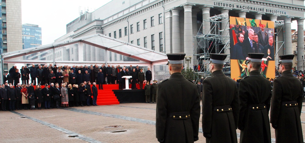 1/9 Cav participates in Lithuanian Independence Day parade and flag ceremony