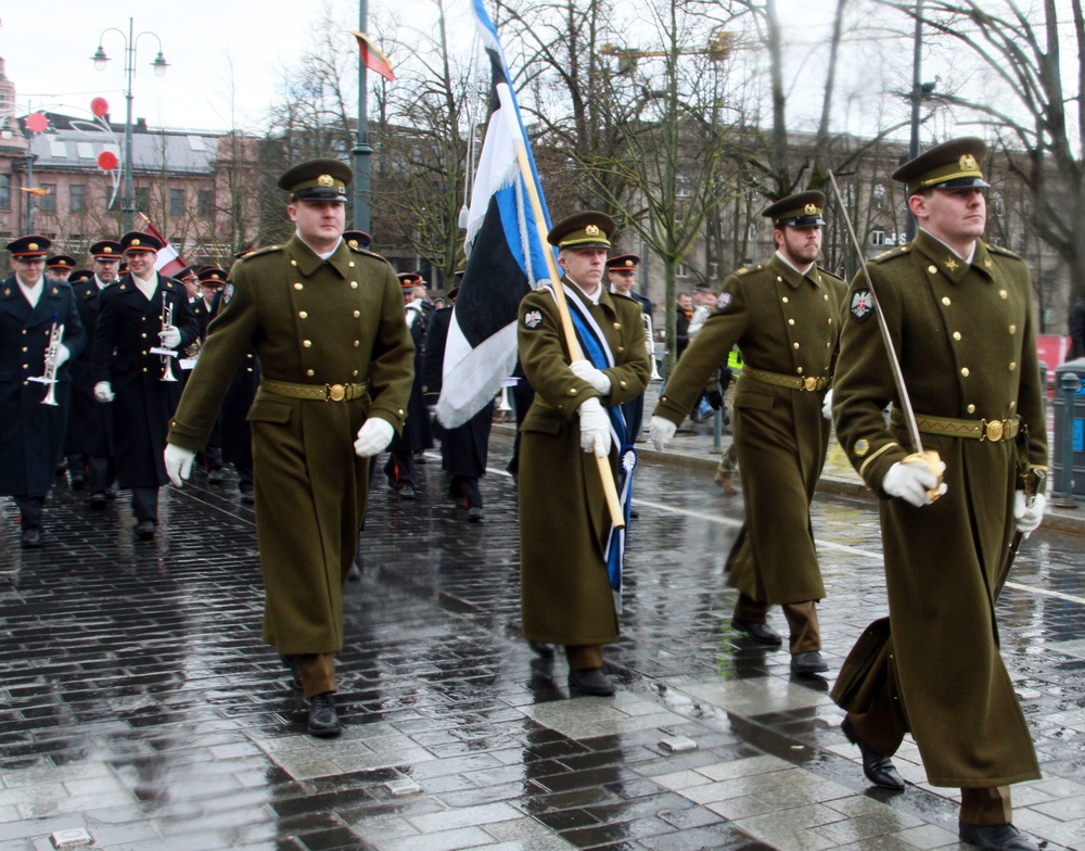 1/9 Cav participates in Lithuanian Independence Day parade and flag ceremony