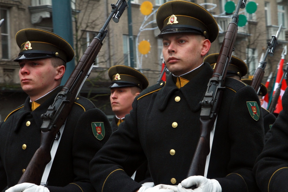 1/9 Cav participates in Lithuanian Independence Day parade and flag ceremony