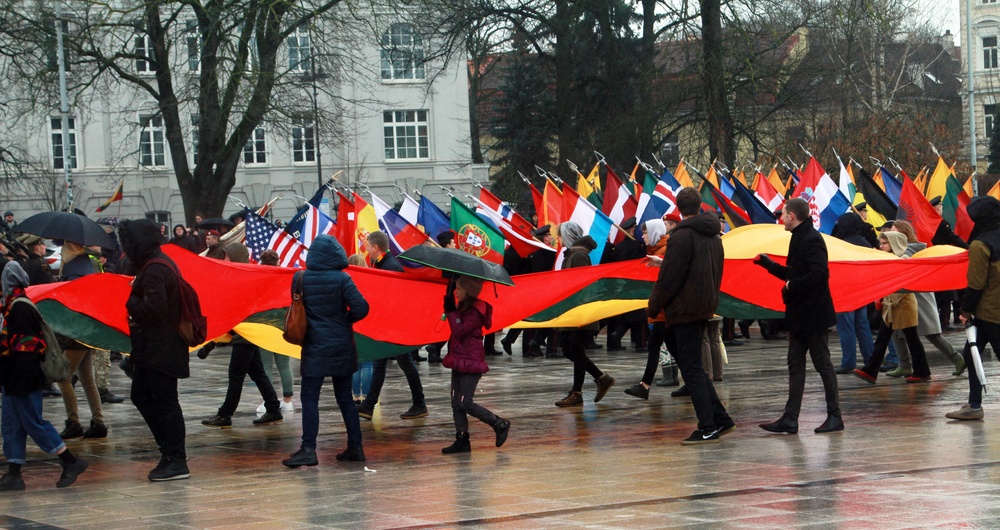 1/9 Cav participates in Lithuanian Independence Day parade and flag ceremony