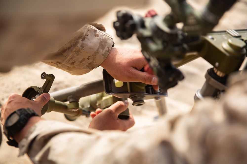 U.S. Marines Conduct Live Fire Mortar Training in UAE