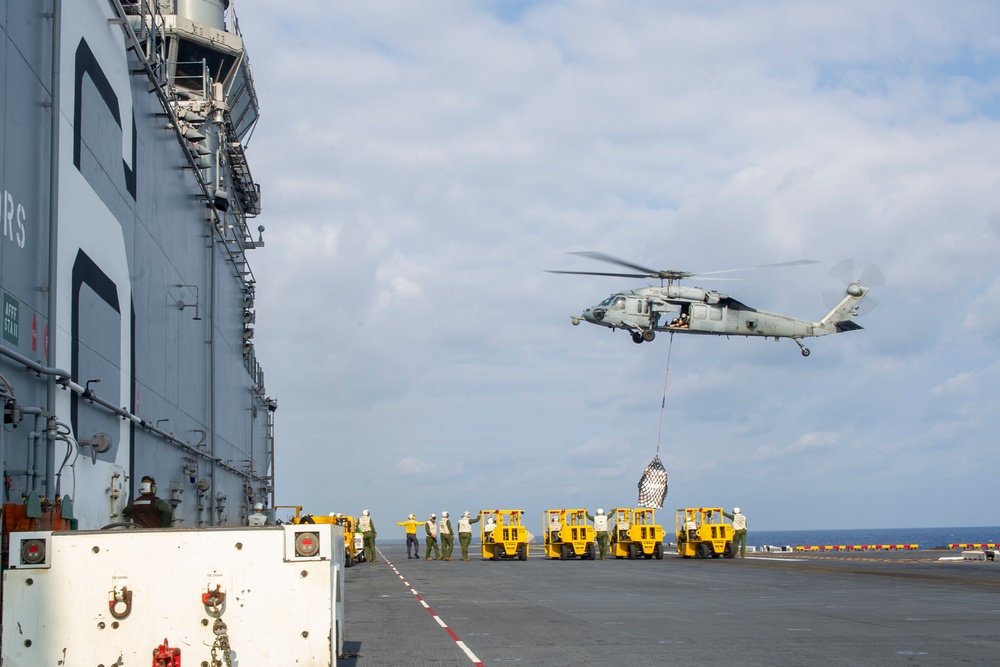 USS America Conducts Replenishment-at-Sea