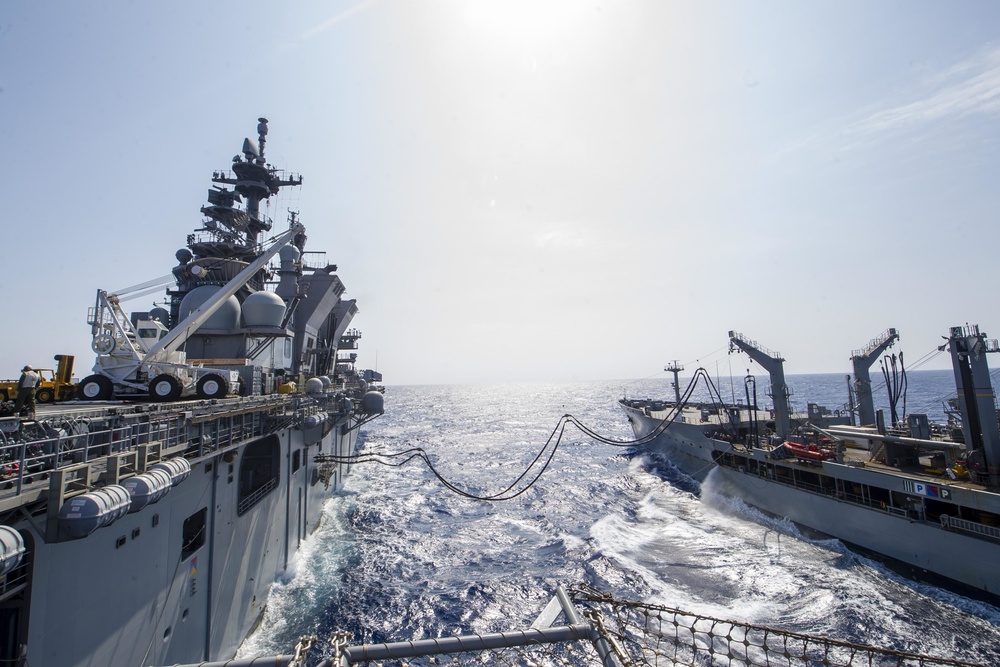 USS America Conducts Replenishment-at-Sea