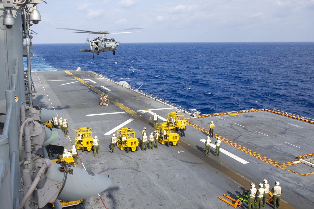 USS America Conducts Replenishment-at-Sea