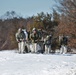 Fort McCoy Cold-Weather Operations Course students practice snowshoeing, ahkio sled use