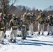 Fort McCoy Cold-Weather Operations Course students practice snowshoeing, ahkio sled use