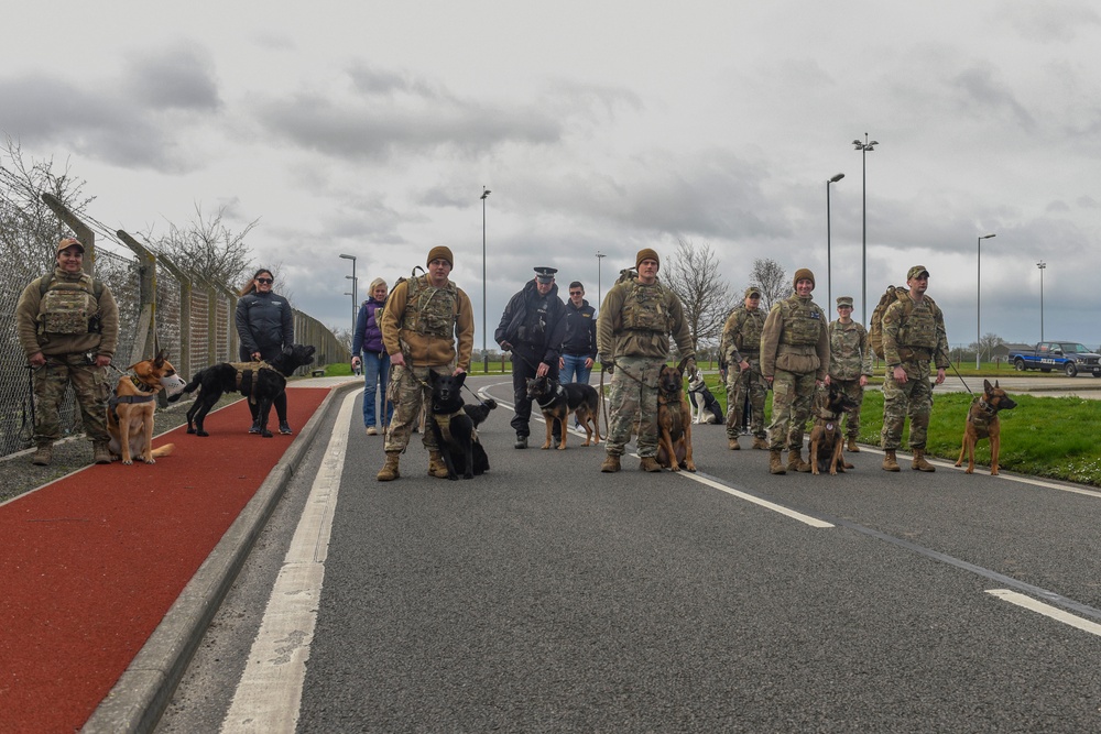 Mildenhall SFS hosts ruck march for MWD K9 Memorial Day