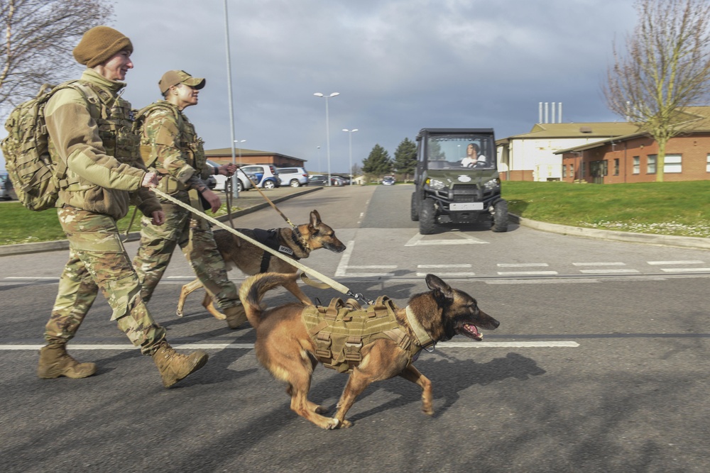 Mildenhall SFS hosts ruck march for MWD K9 Memorial Day