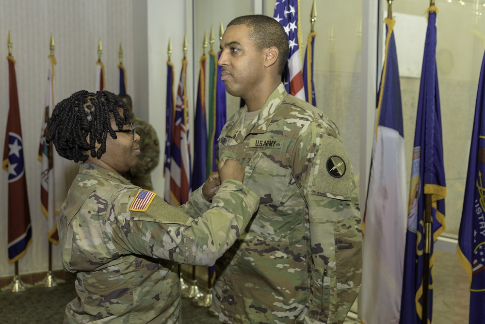 1st Information Operations Soldier gets promoted to staff sergeant
