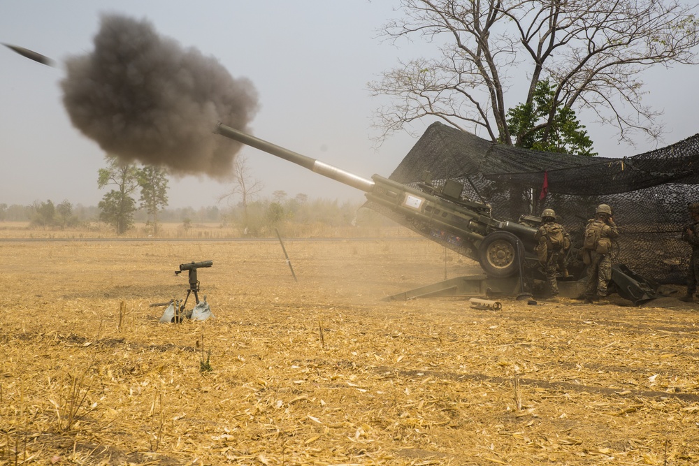 31st MEU Fox Battery provides fire support during Cobra Gold 2020