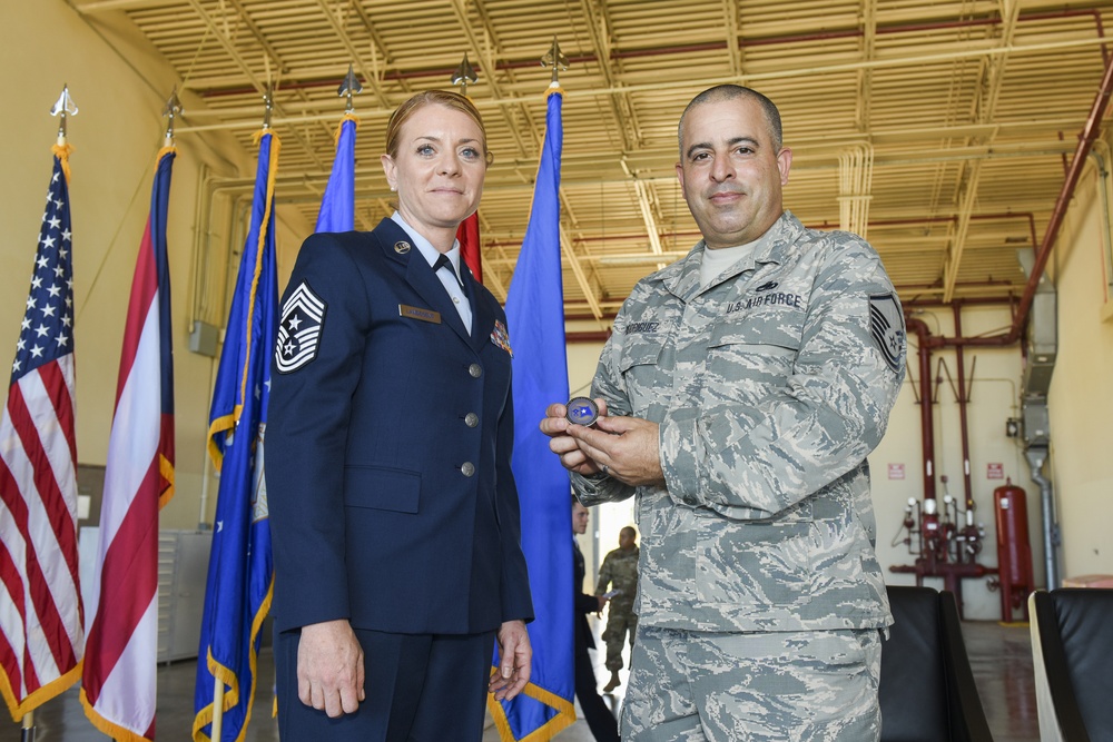 Command Chief Master Sgt. Rachel Landegent assumption of responsibility