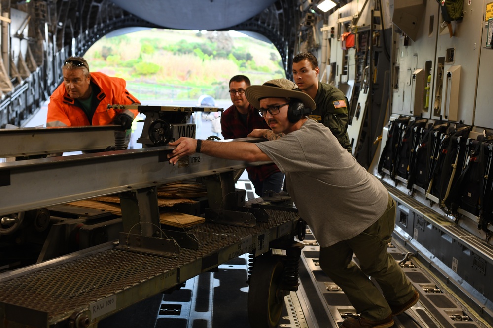 Whiteman AFB logistics Airmen move cargo for BTF Europe