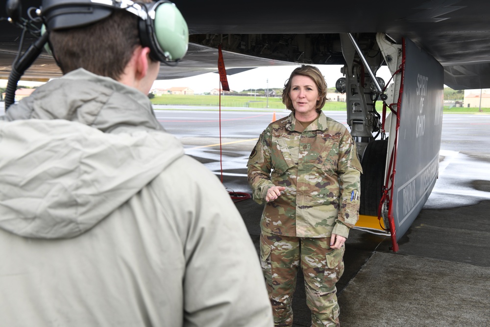 Whiteman AFB command chief visits Airmen during BTF Europe deployment