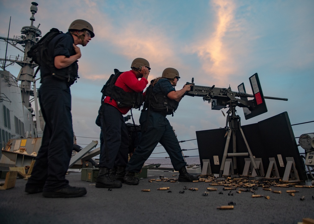 USS Mustin Conducts Live-Fire Exercise