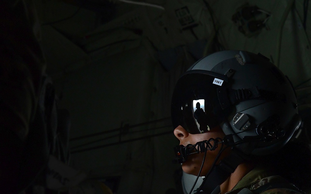 C-130 loadmaster conducts first static line jump
