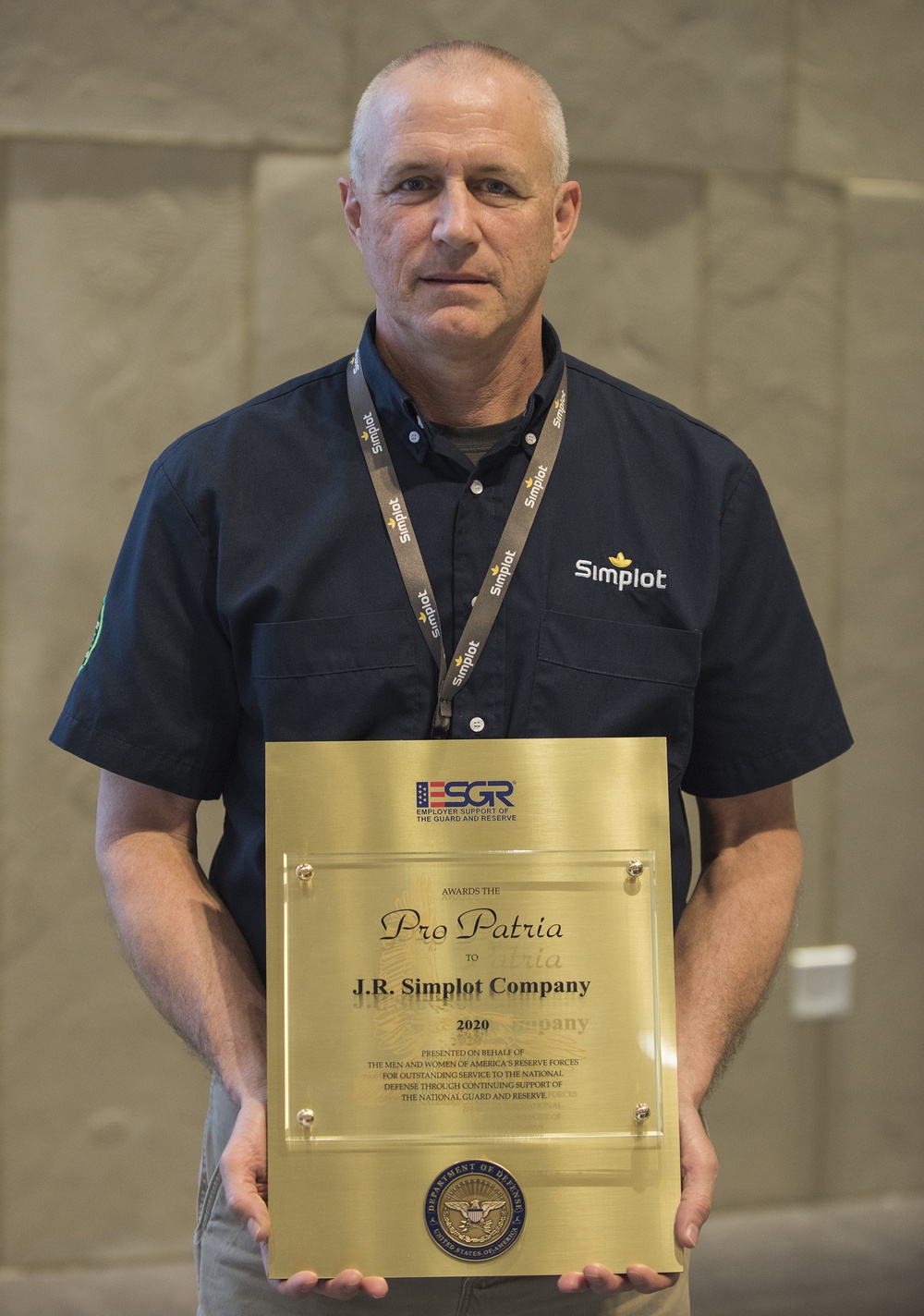 J.R. Simplot Company was awarded the ESGR Pro Patria Award