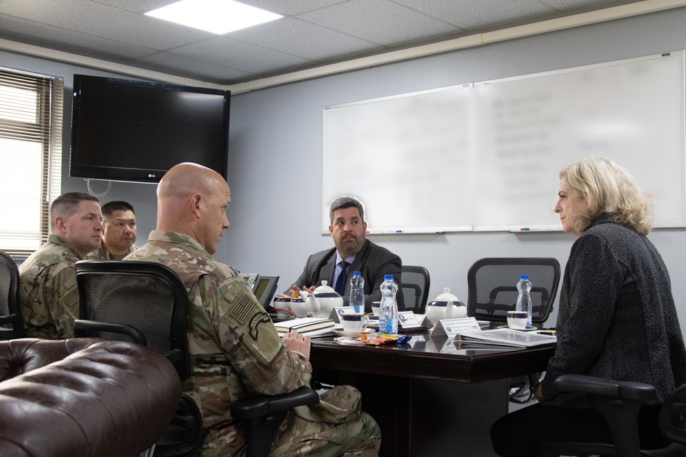 U.S. Ambassador Romanowski meets with the ASG-K command team