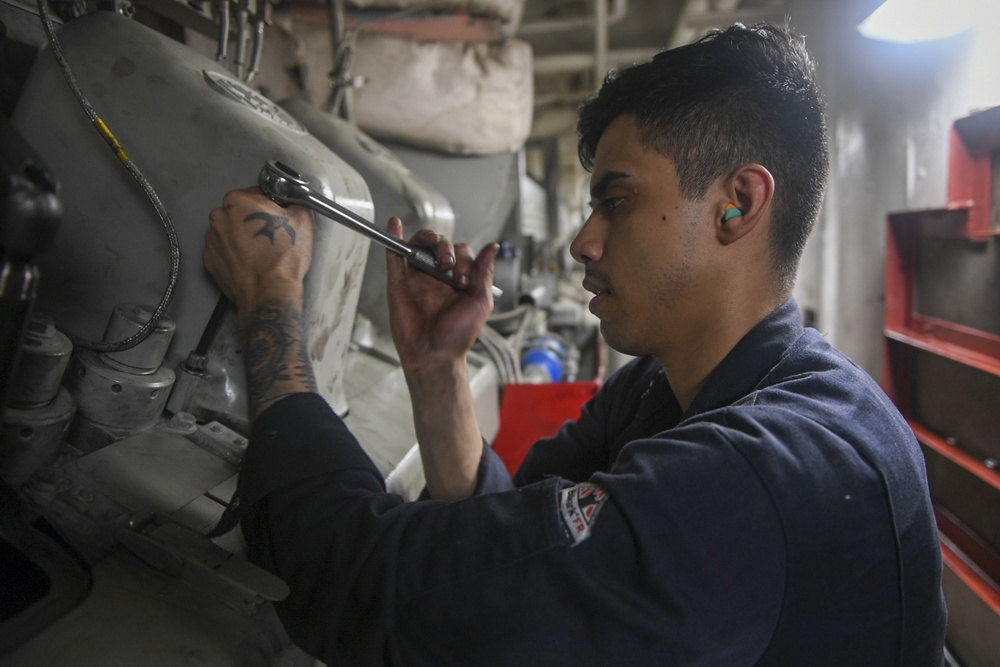 USS America Sailors Conduct Engine Maitenance