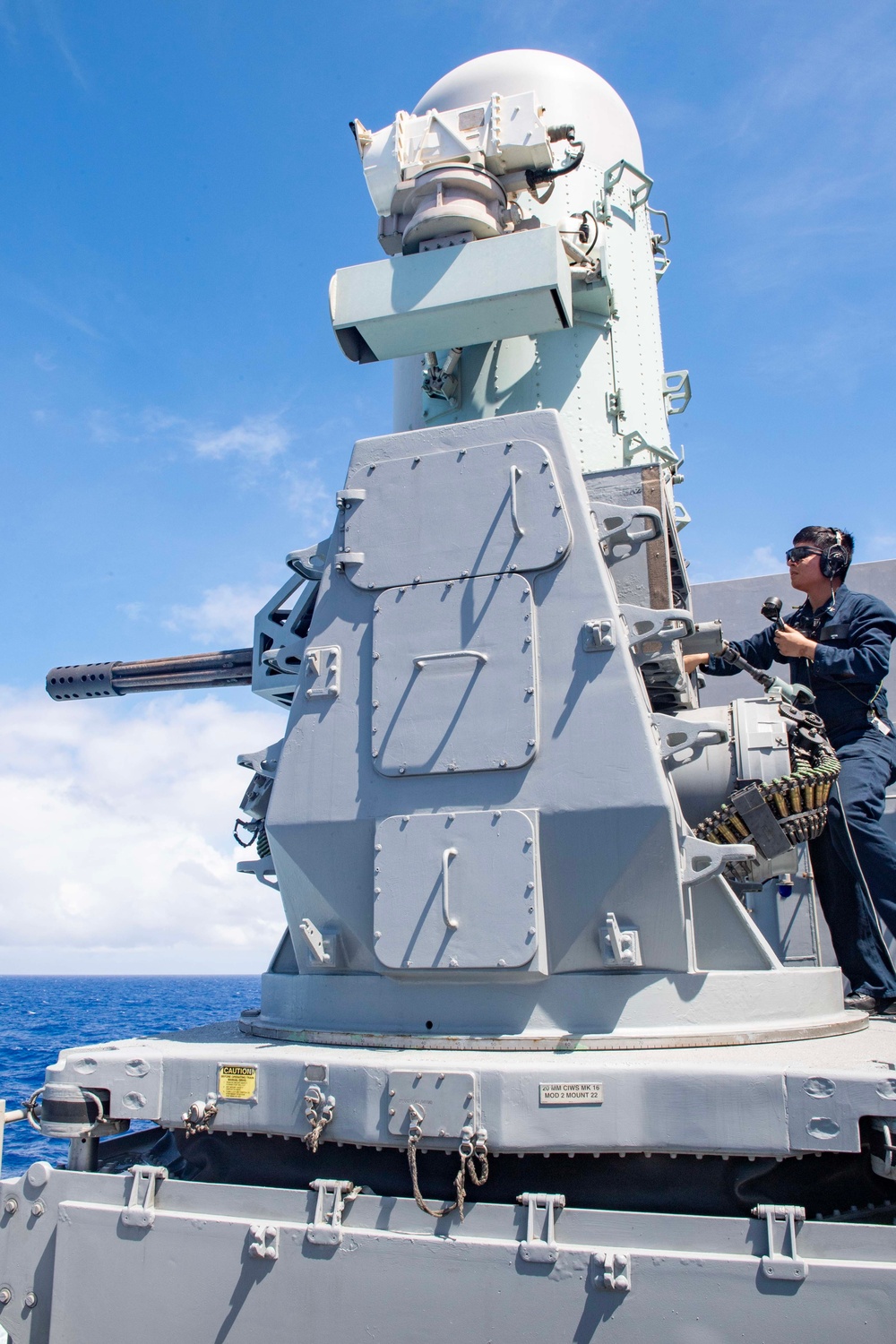 USS America (LHA 6) Conducts CIWS Fire