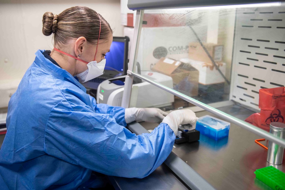 Navy Environmental Preventative Medicine Unit conducts tests aboard USS America (LHA 6)