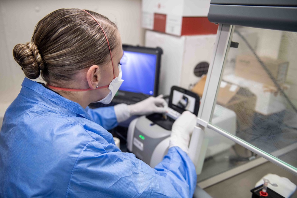 Navy Environmental Preventative Medicine Unit conducts tests aboard USS America (LHA 6)