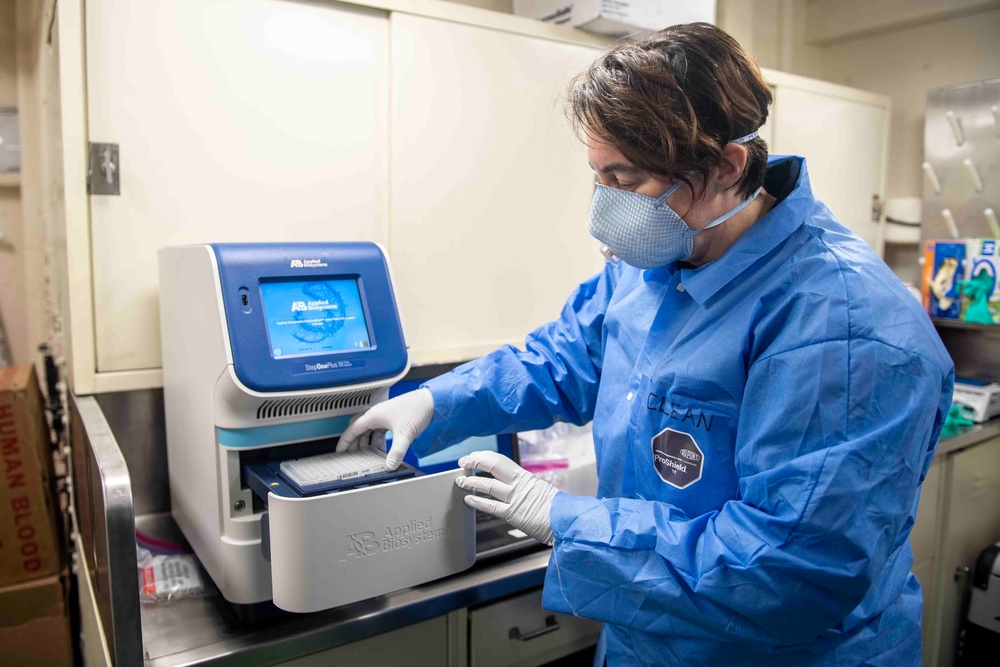 Navy Environmental Preventative Medicine Unit conducts tests aboard USS America (LHA 6)