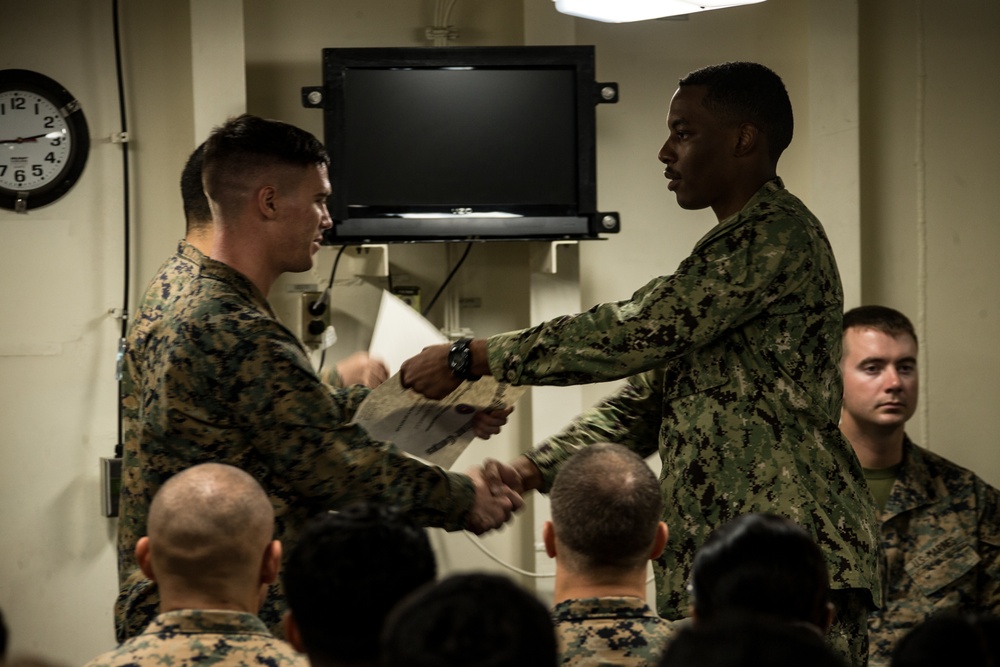 Forging leaders: 31st MEU Marines, America Sailors graduate from Lance Corporal Leadership and Ethics Seminar Forging leaders: 31st MEU Marines, America Sailors graduate from Lance Corporal Leadership and Ethics Seminar