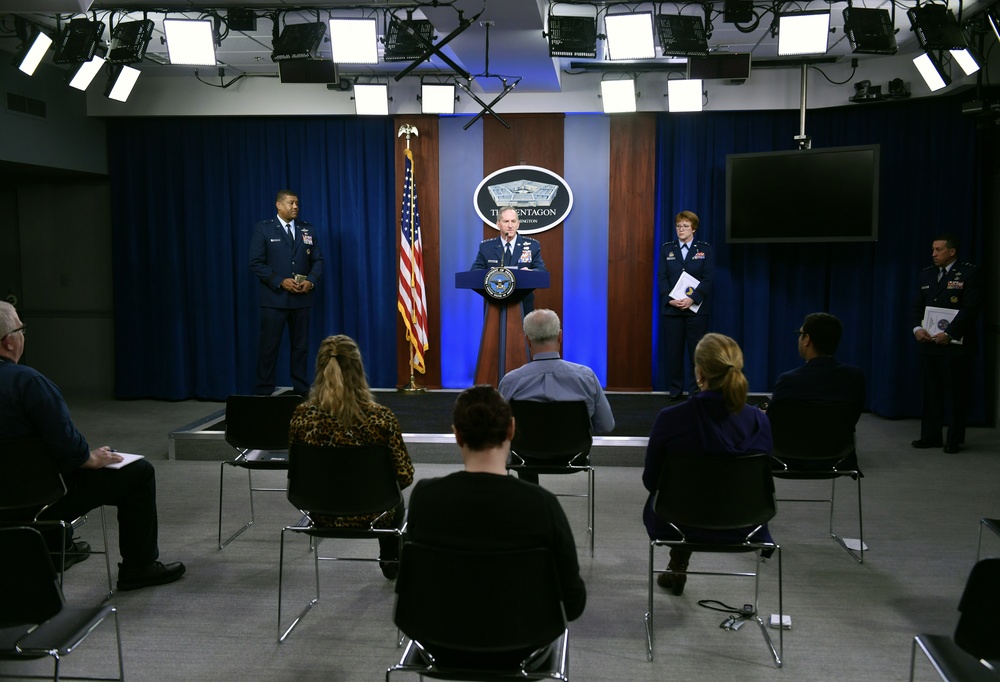 Air Force Chief of Staff Gen. David L. Goldfein conducts COVID-19 press briefing