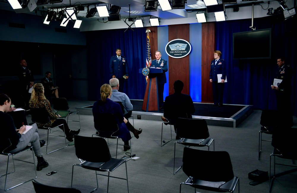 Air Force Chief of Staff Gen. David L. Goldfein conducts COVID-19 press briefing