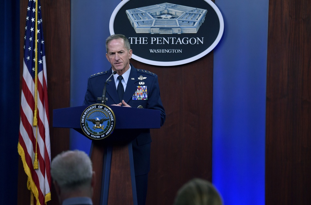 Air Force Chief of Staff Gen. David L. Goldfein conducts COVID-19 press briefing