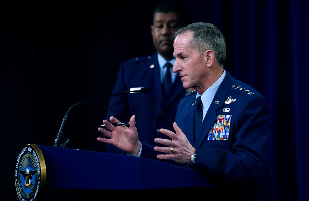 Air Force Chief of Staff Gen. David L. Goldfein conducts COVID-19 press briefing