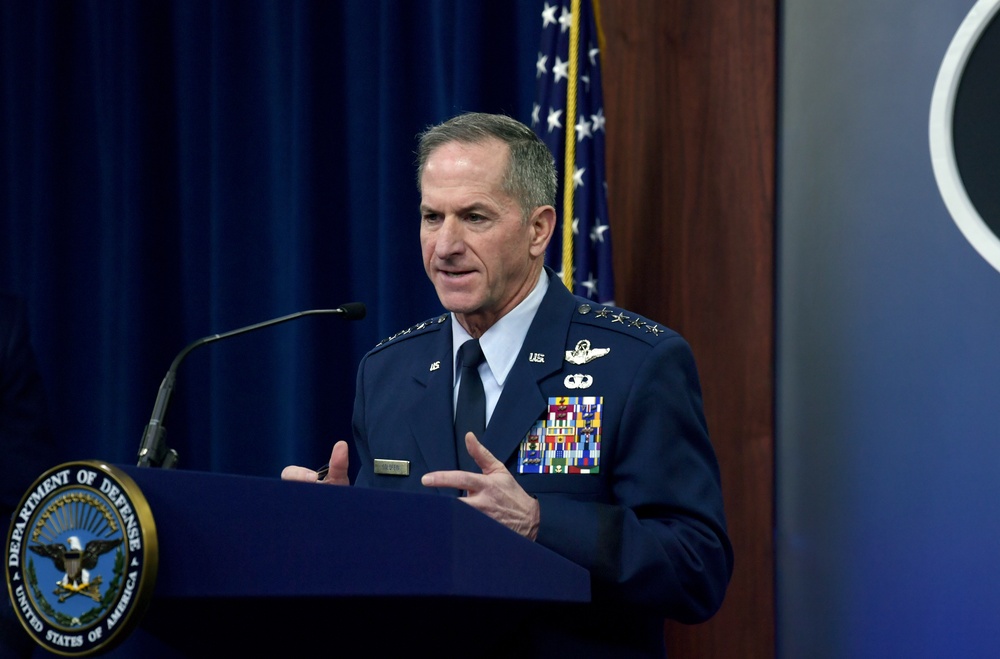 Air Force Chief of Staff Gen. David L. Goldfein conducts COVID-19 press briefing