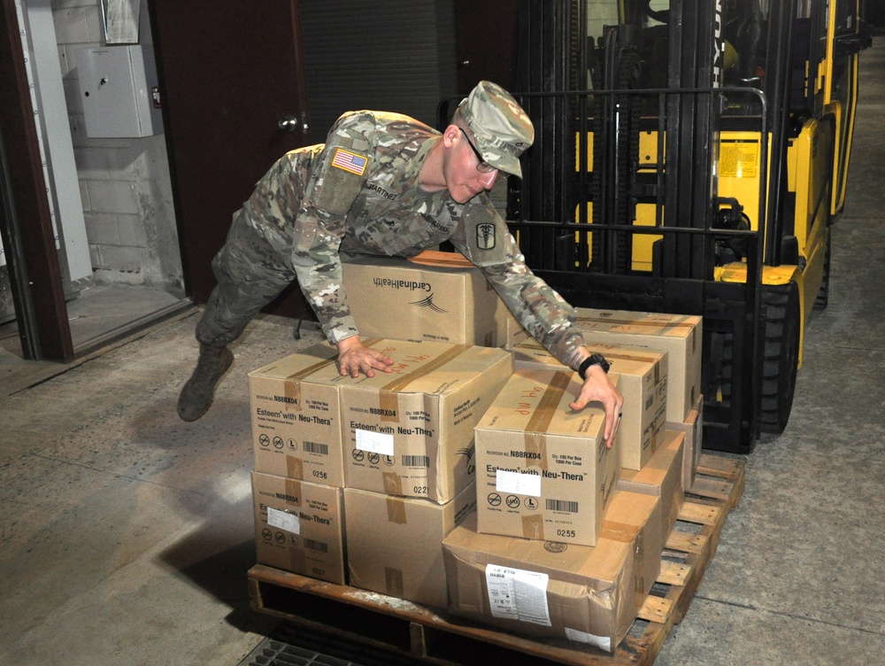 Unloading Medical Supplies in South Korea in Response to COVID-19