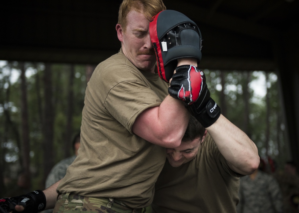 Air Commandos practice combatives as part of ACFC course