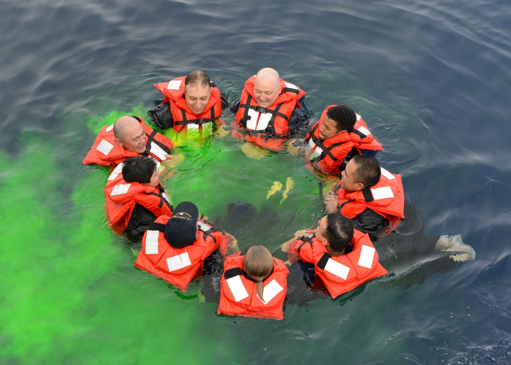 Coast Guard Cutter Kimball conducts abandon ship drill