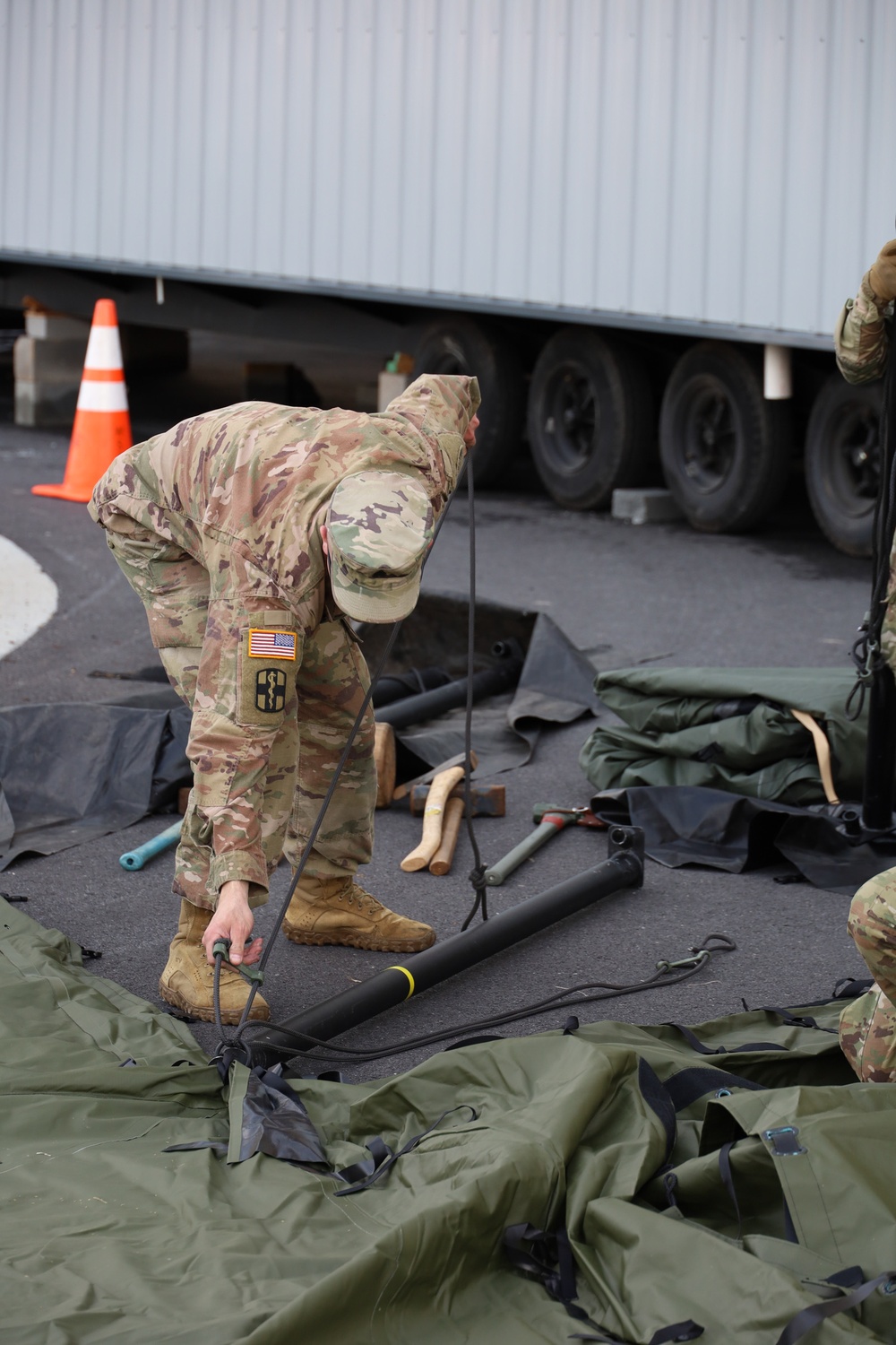 Maryland Guard Unit Setup Tent for Emergency Triage