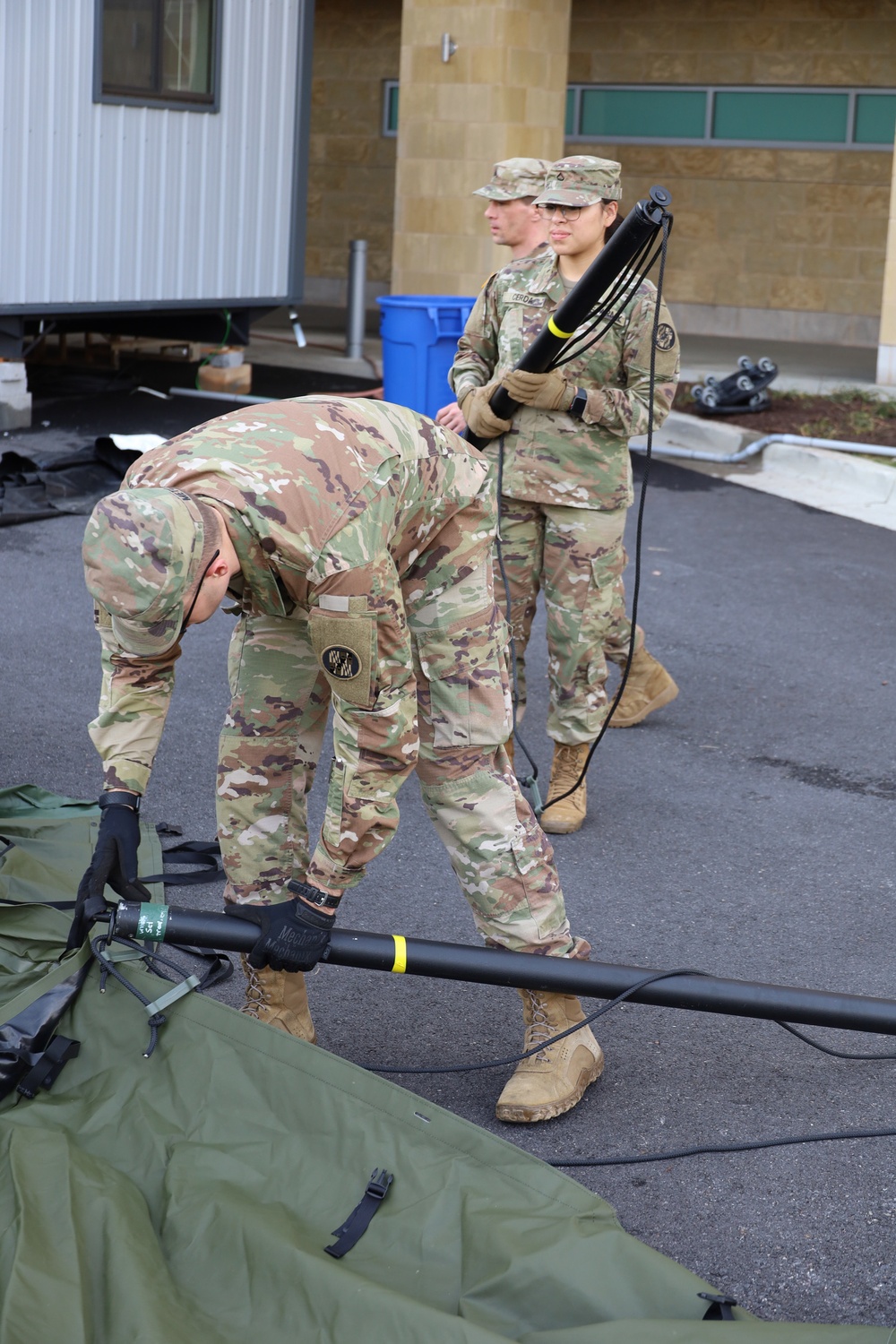 Maryland Guard Unit Setup Tent for Emergency Triage