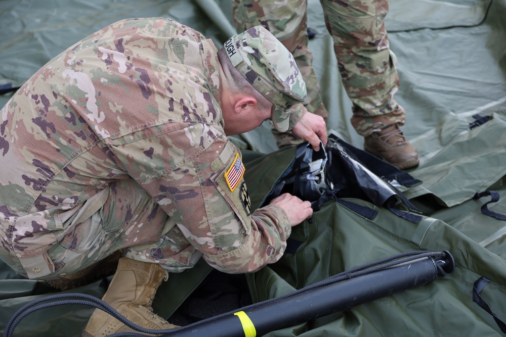 Maryland Guard Unit Setup Tent for Emergency Triage