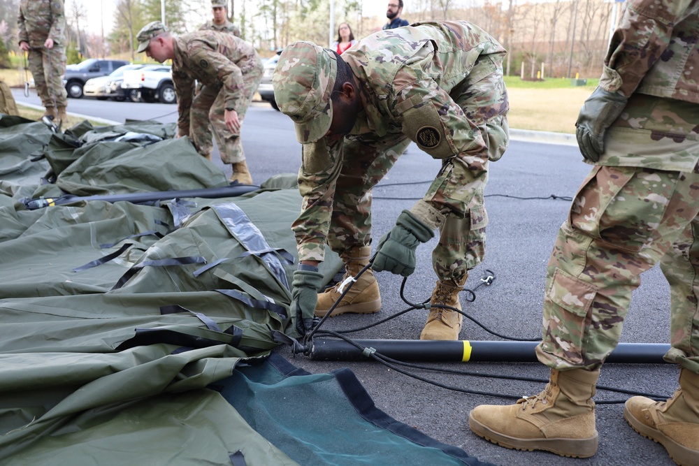 Maryland Guard Unit Setup Tent for Emergency Triage