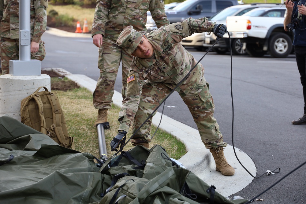 Maryland Guard Unit Setup Tent for Emergency Triage