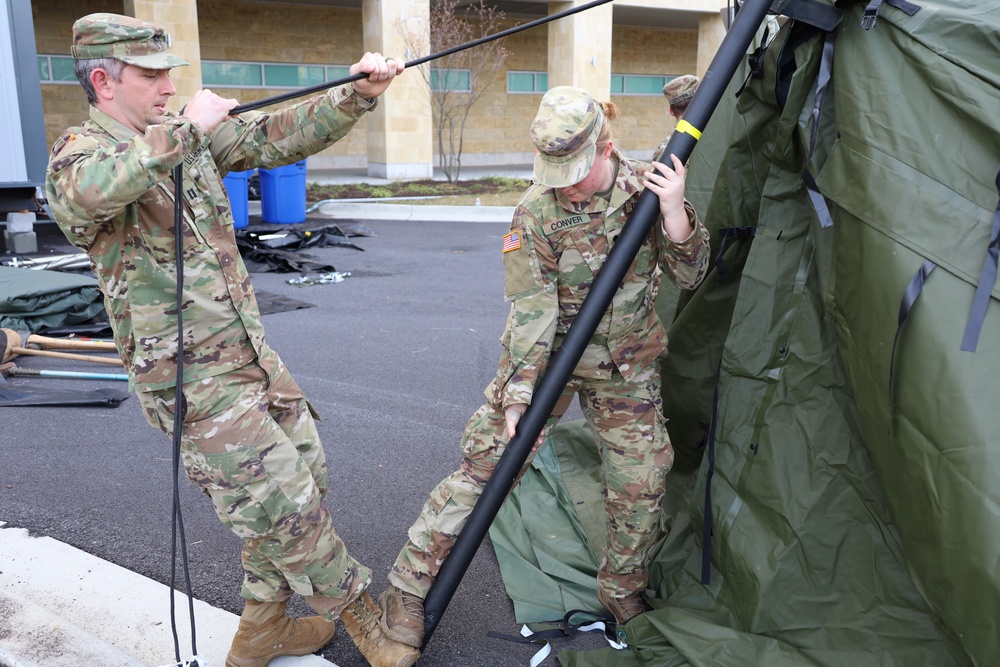 Maryland Guard Unit Setup Tent for Emergency Triage