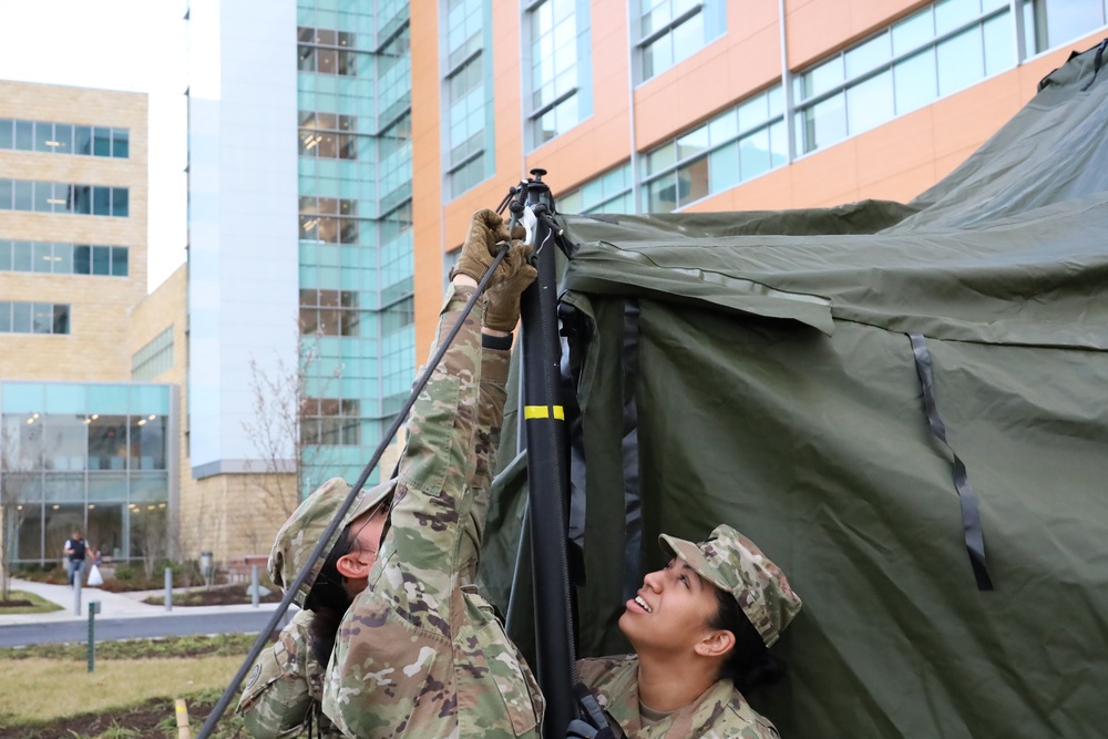 Maryland Guard Unit Setup Tent for Emergency Triage