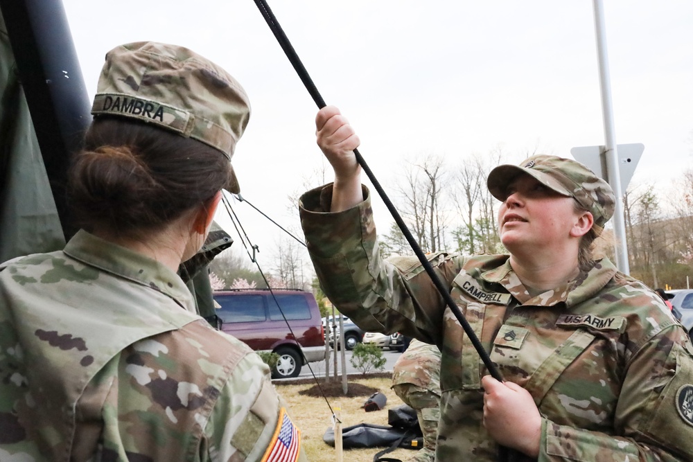 Maryland Guard Unit Setup Tent for Emergency Triage