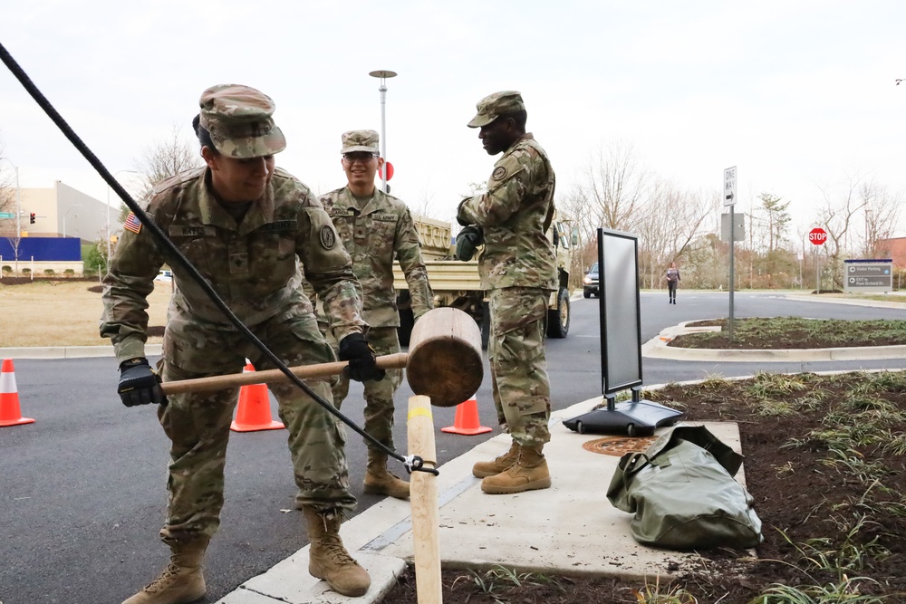 Maryland Guard Unit Setup Tent for Emergency Triage